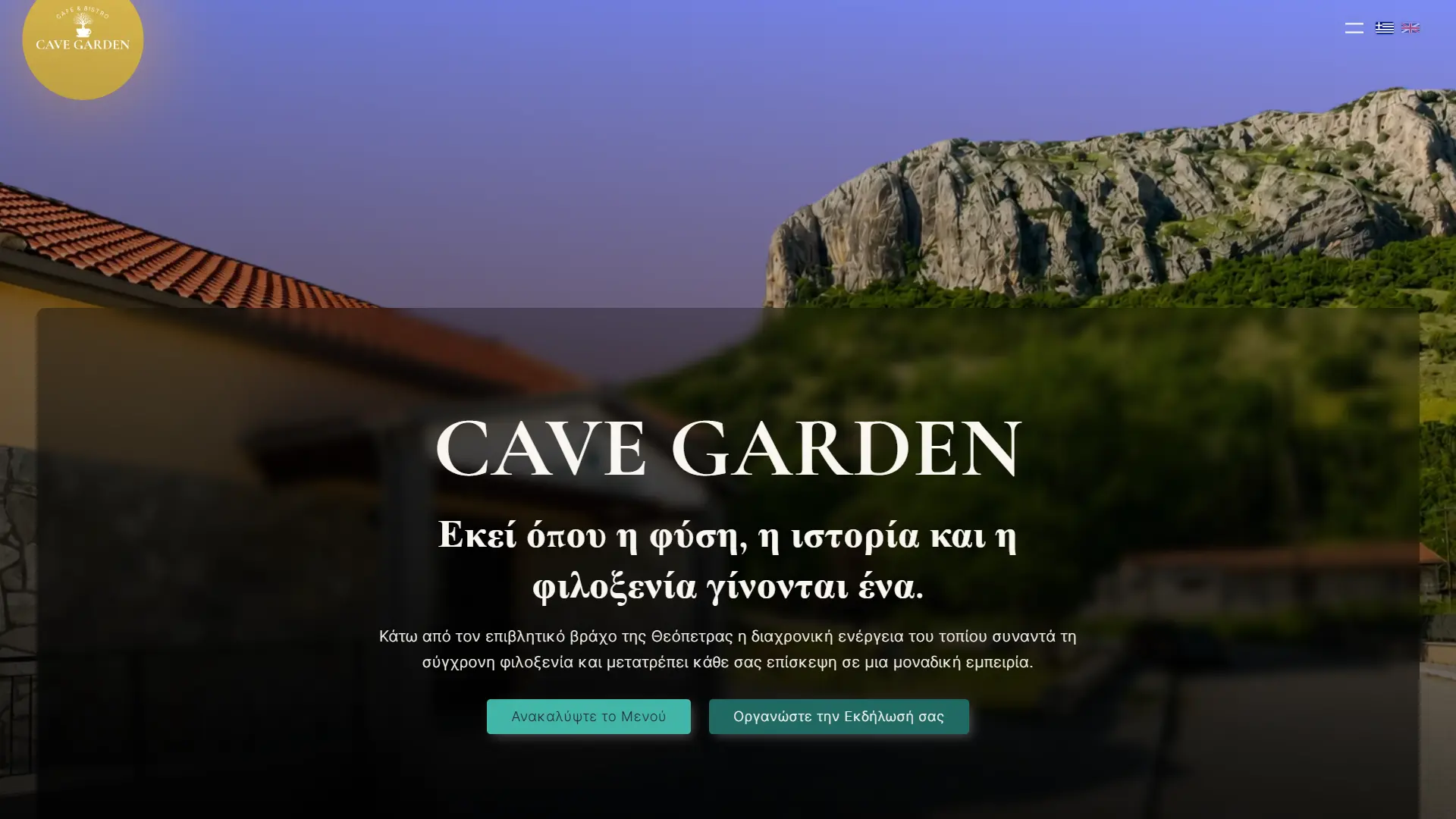 Cave Garden Hospitality-Website-Projekt
